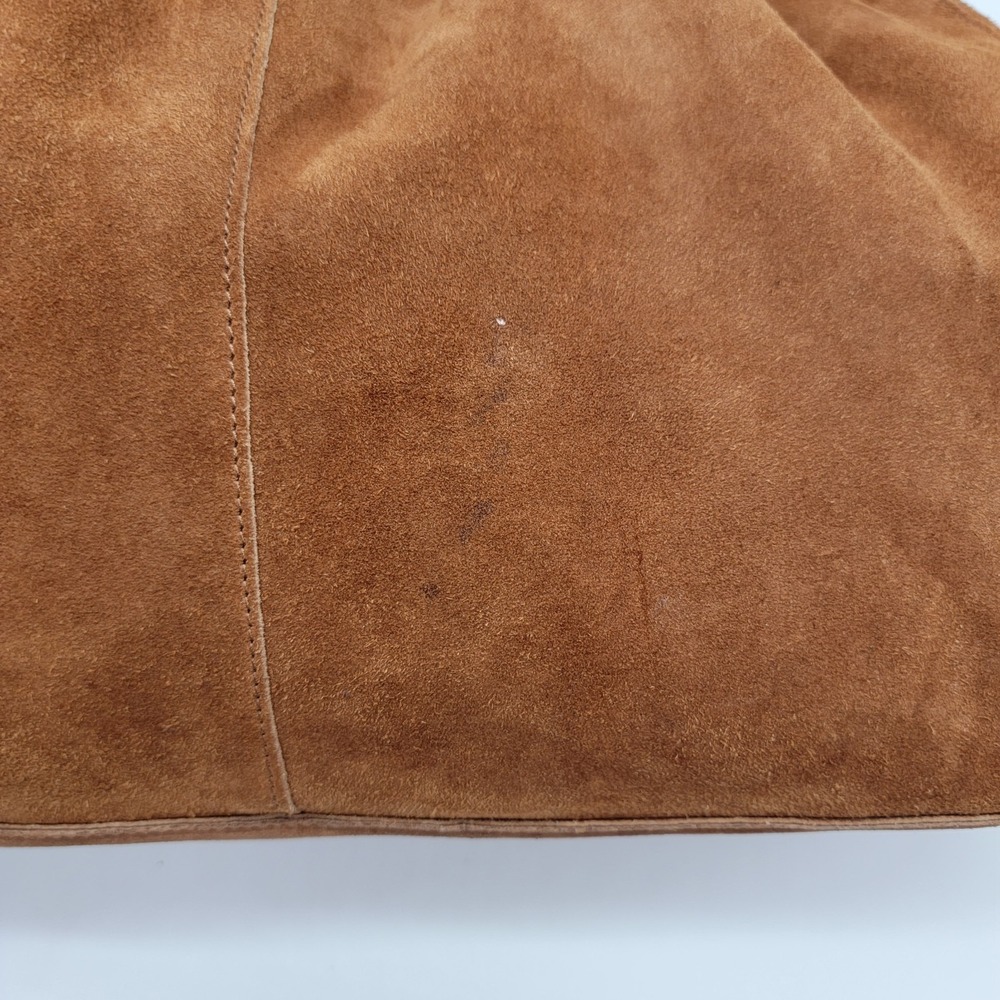Haute Hippie Brown Suede Leather Tote Shoulder Bag Large Boho Shopper Purse - Picture 10 of 16